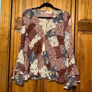 Entro quilted pattern long sleeve shirt